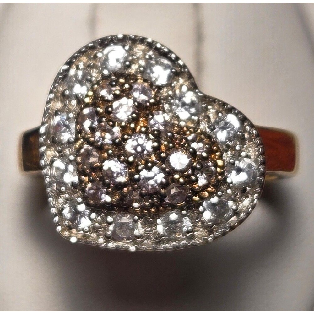 Hearts vintage sterling silver ring sz 8